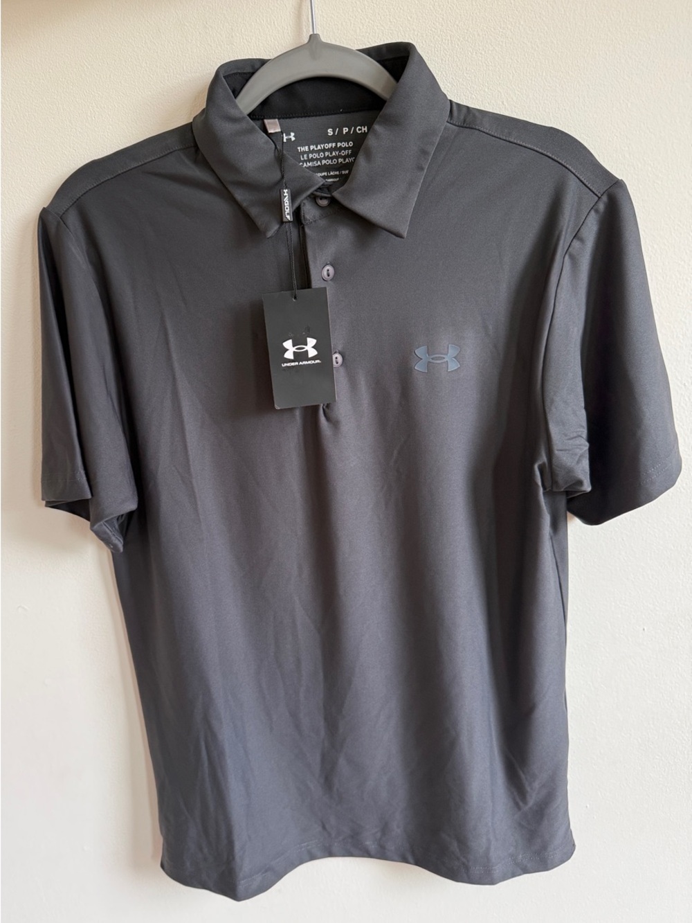 Under Armour Men's Charcoal Gray Polo Shirt